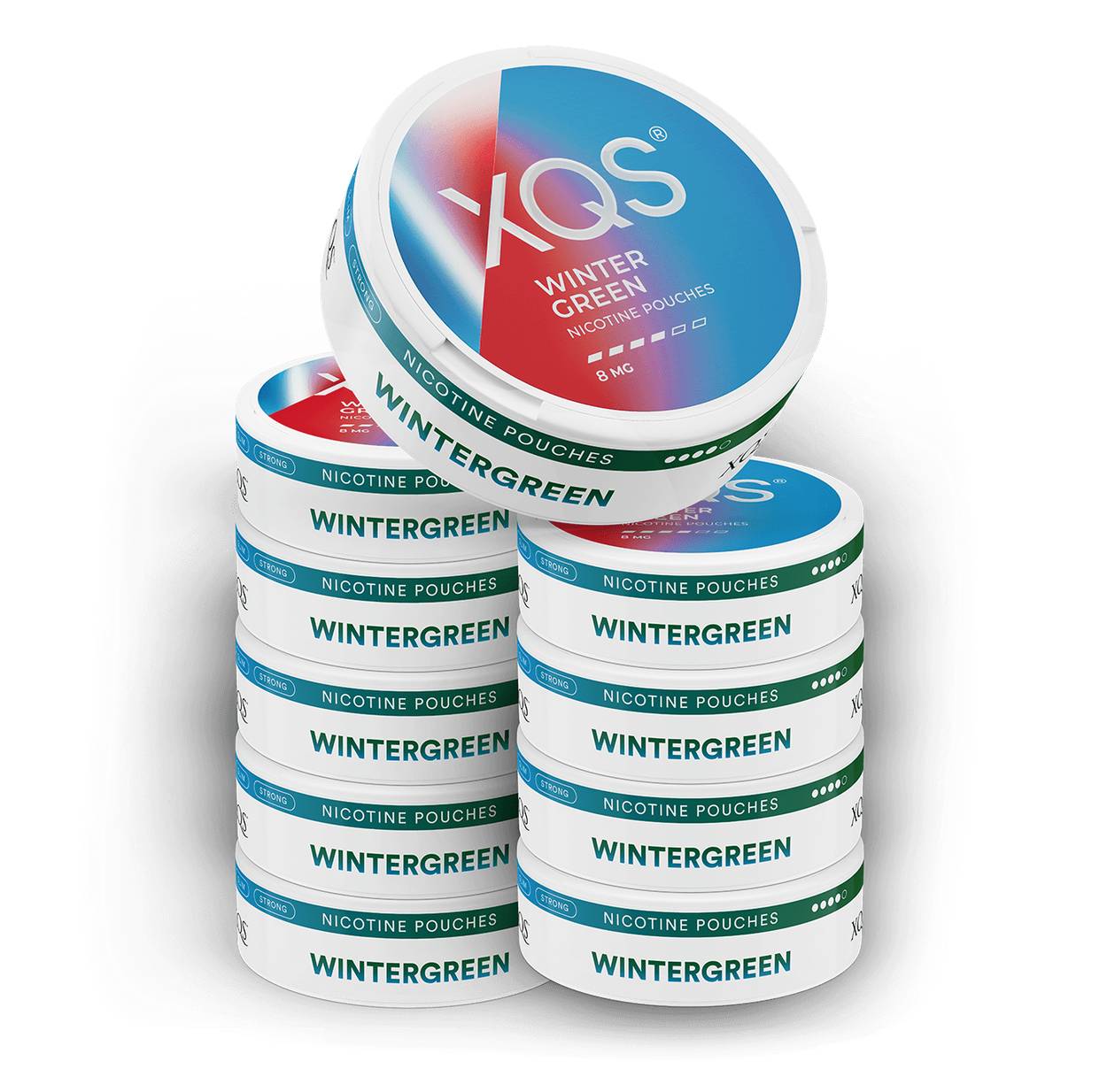 10 Cans XQS Wintergreen Strong