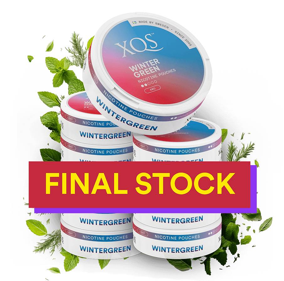 10 Cans XQS Wintergreen 4mg