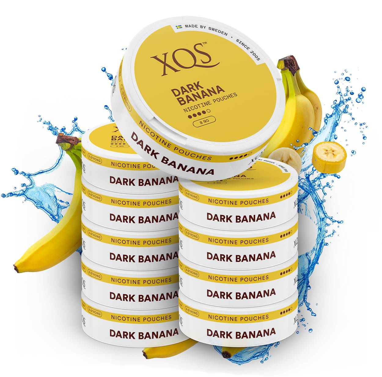 10 Cans XQS Dark Banana Strong