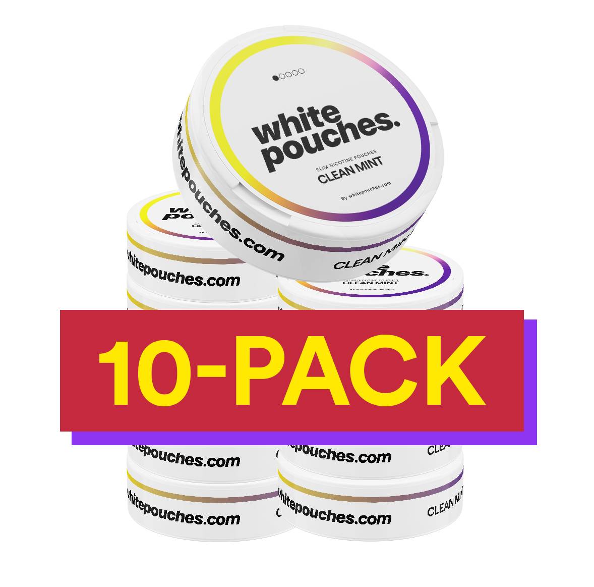 10x Whitepouches Clean Mint Light