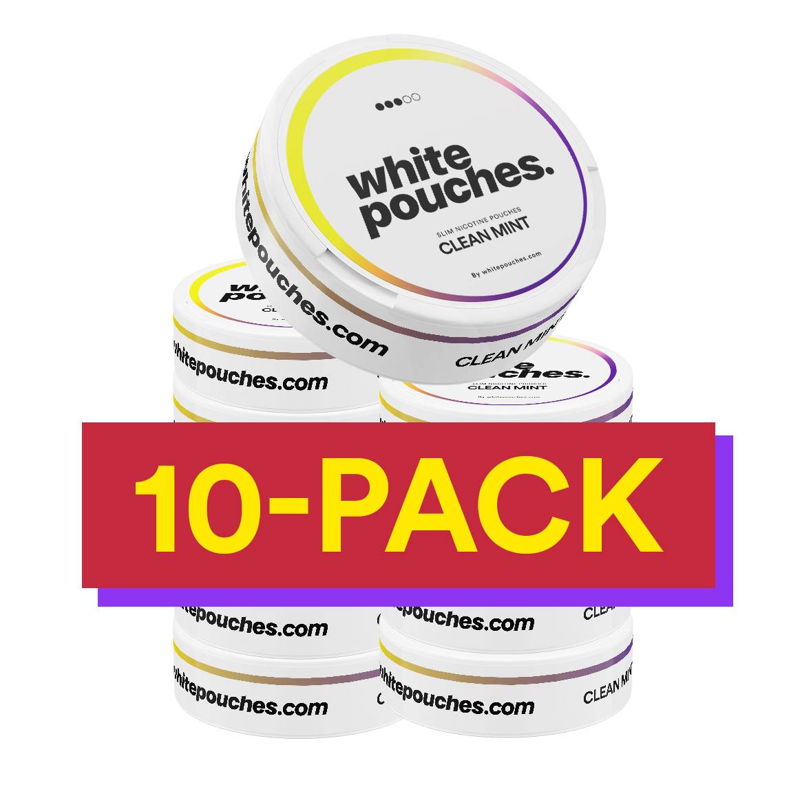 10x Whitepouches Clean Mint Regular