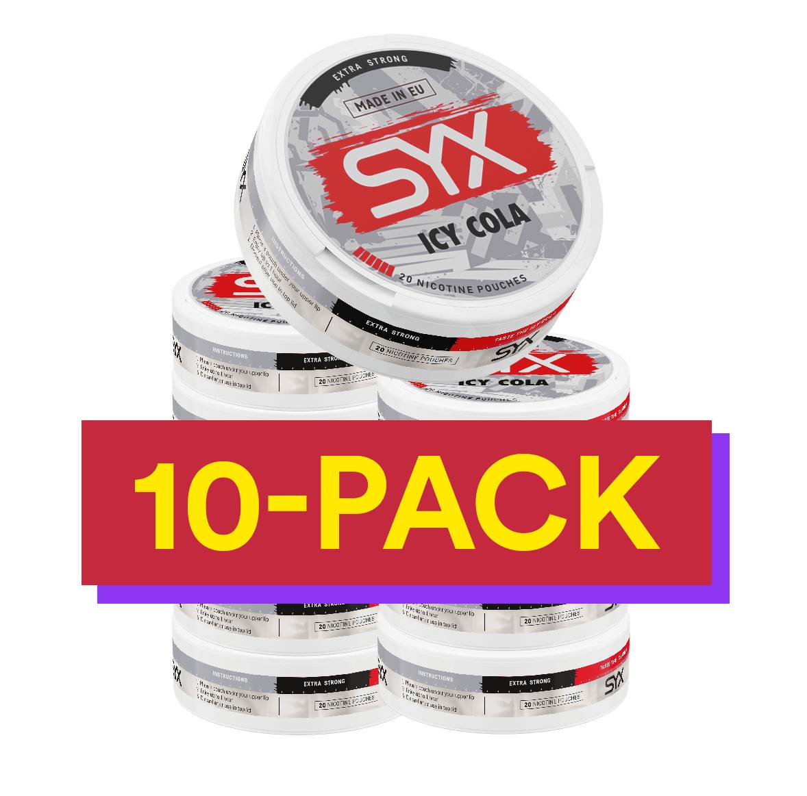 10x SYX Icy Cola Xtra Strong
