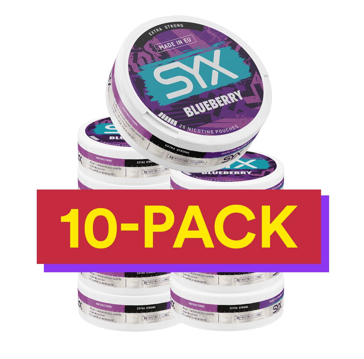 10x SYX Blueberry Xtra Strong