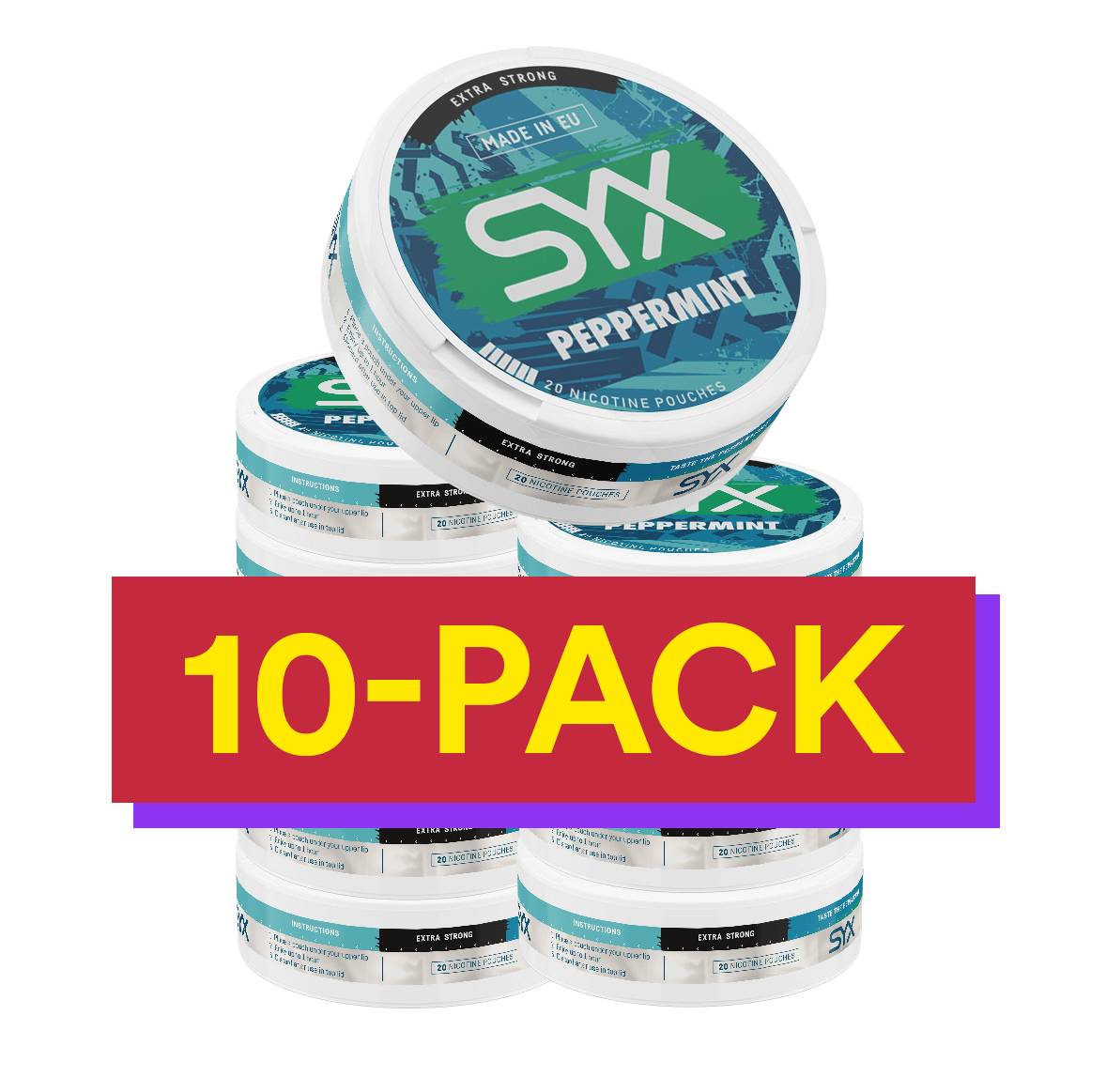 10x SYX Peppermint Xtra Strong