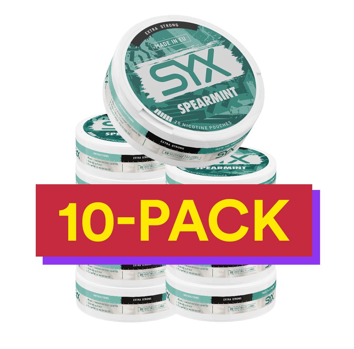 10x SYX Spearmint Xtra Strong