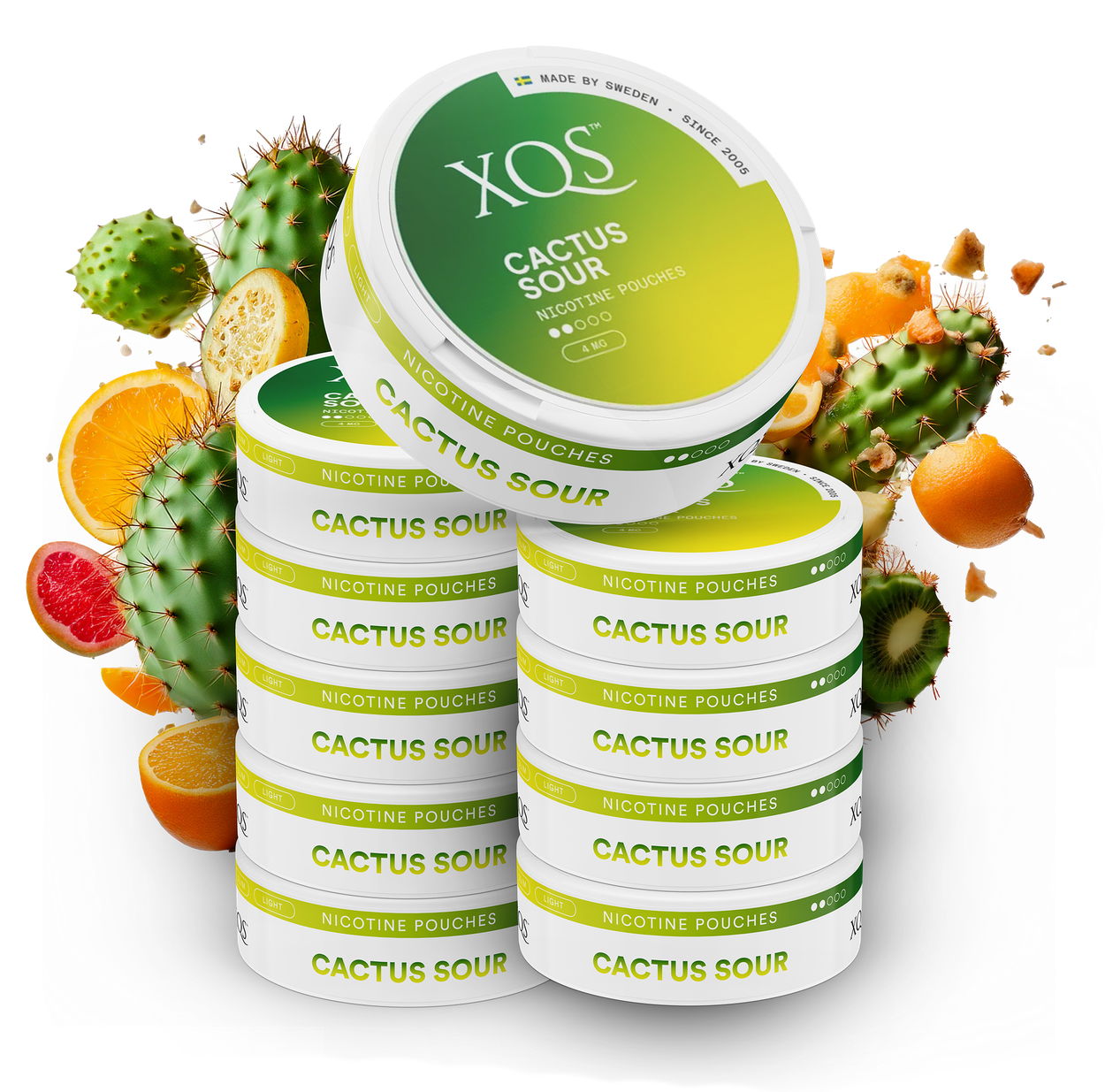 10 Cans XQS Cactus Sour 4mg