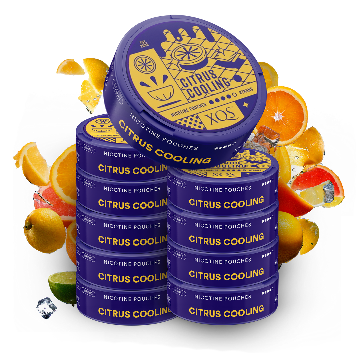 10 Cans XQS Citrus Cooling Strong