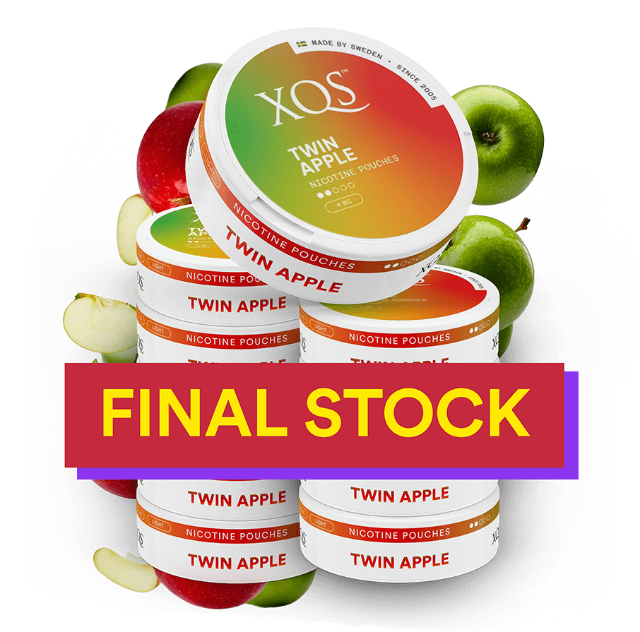 10 Cans XQS Twin Apple 4mg