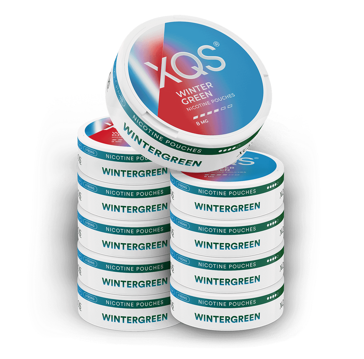 10 Cans XQS Wintergreen Strong