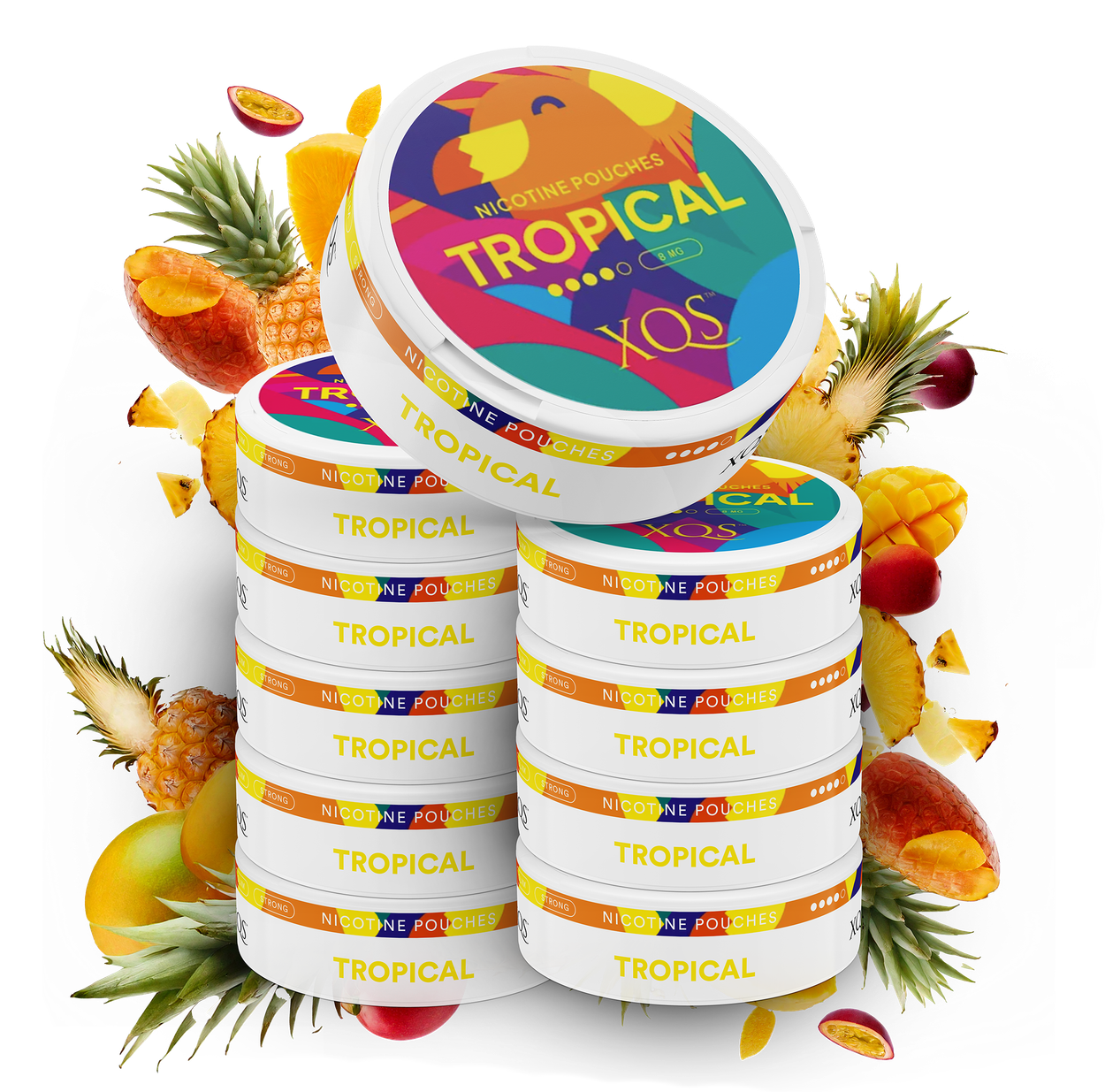 10 Cans XQS Tropical Strong