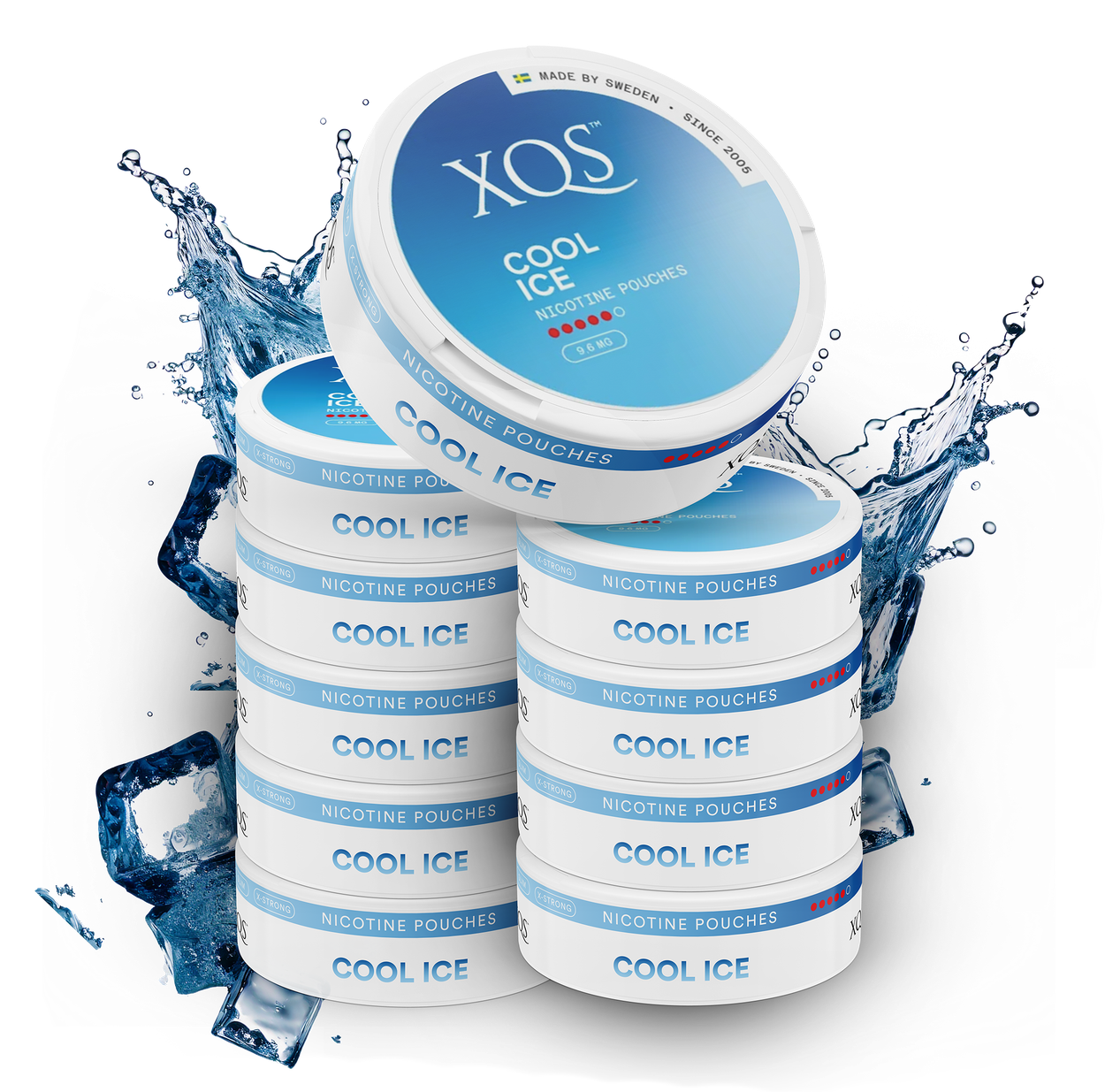 10 Cans XQS Cool Ice X-Strong