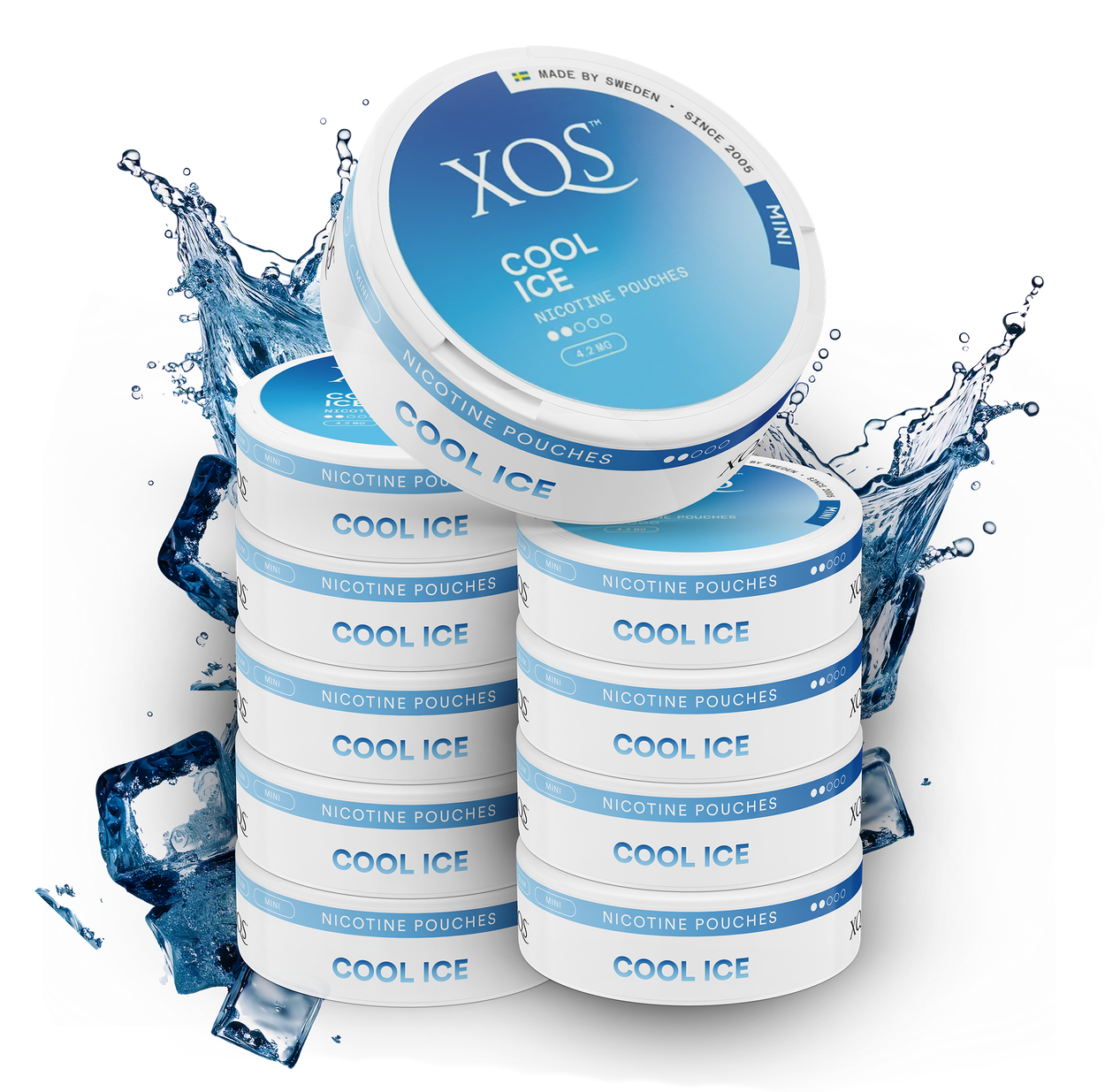 10 Cans XQS Cool Ice Mini
