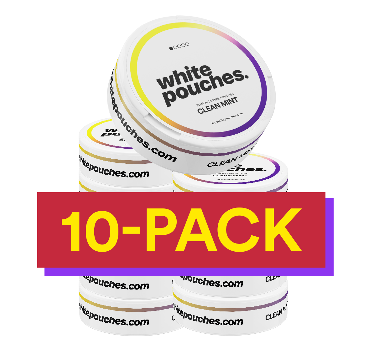 10x Whitepouches Clean Mint Light