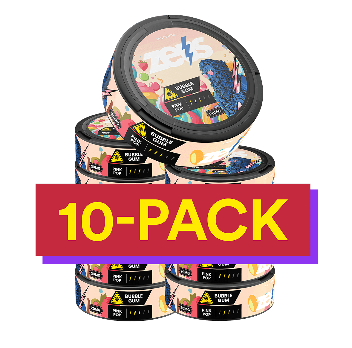 10x ZEUS Bubble Gum Strong