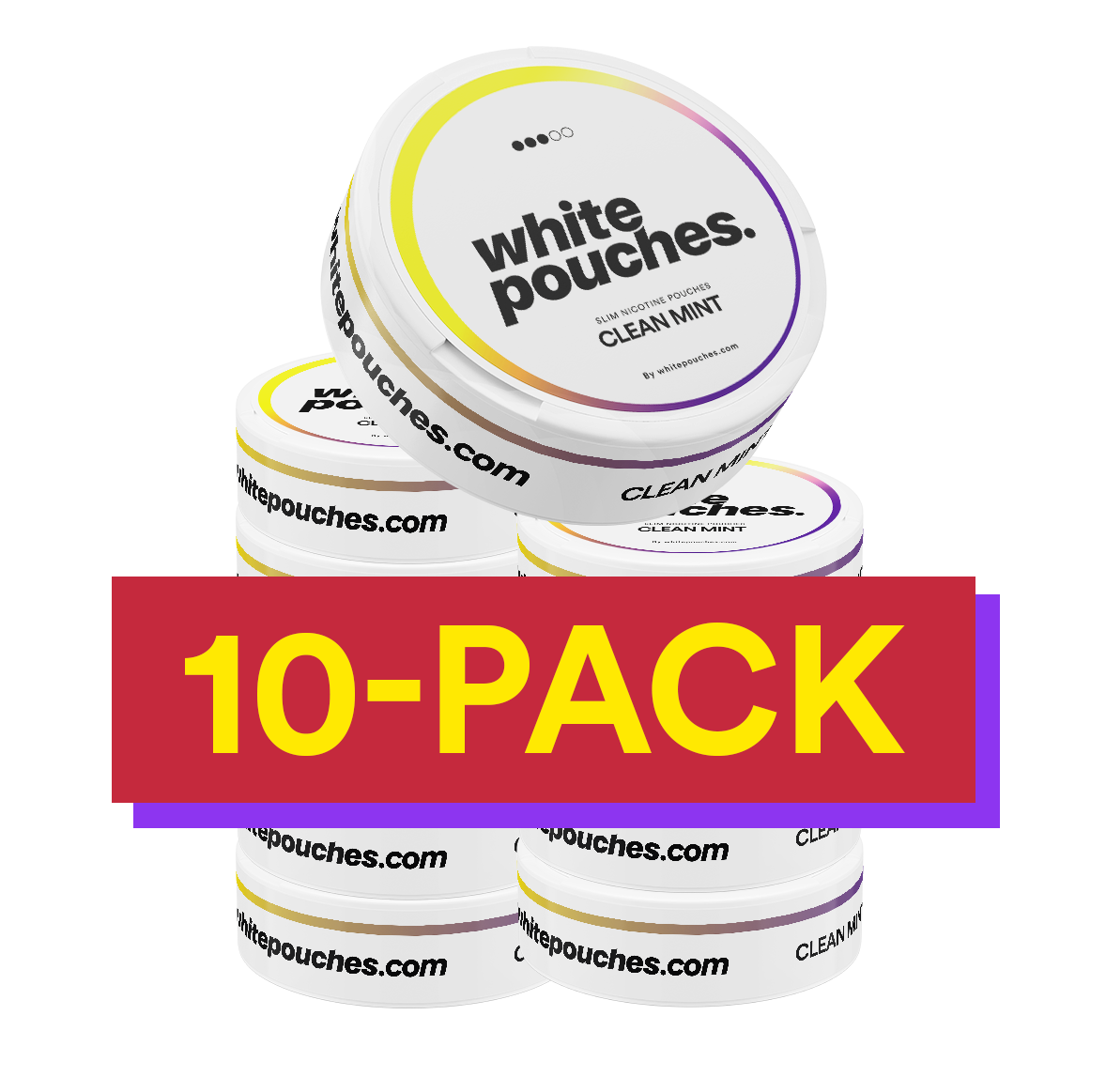 10x Whitepouches Clean Mint Regular