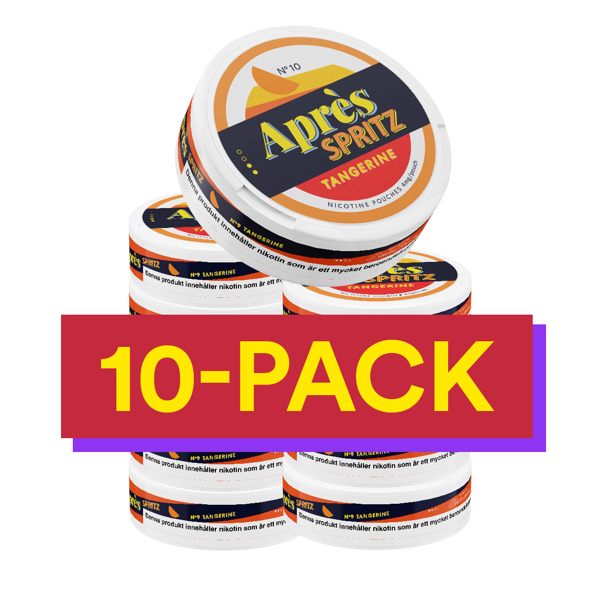 10x No.10 Après Tangerine Spritz - 4 mg Light