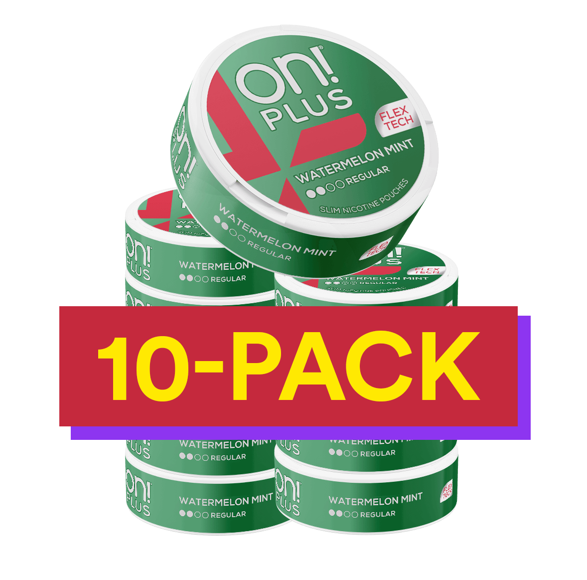 10x On! Plus Watermelon Mint Regular