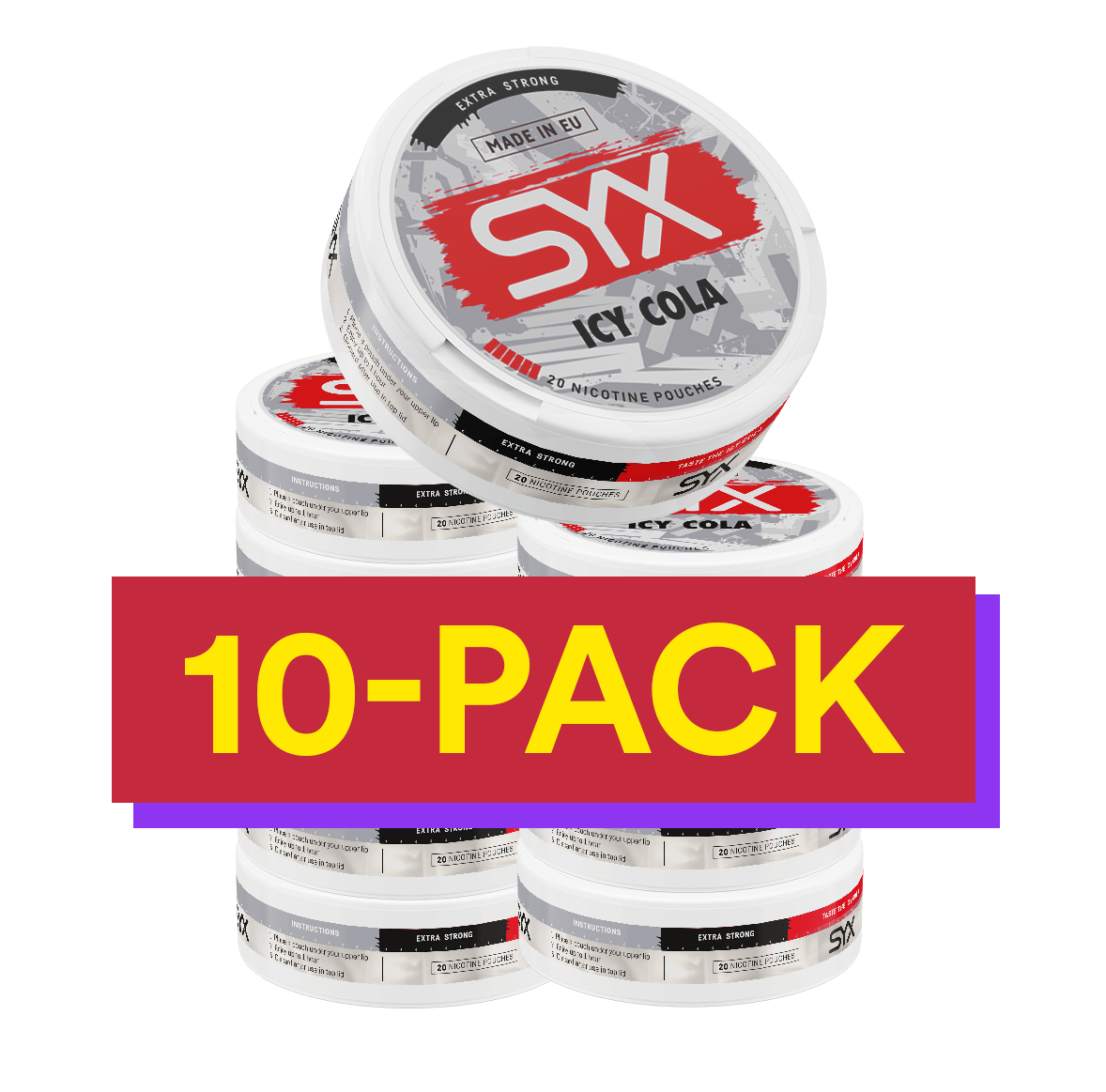 10x SYX Icy Cola Xtra Strong