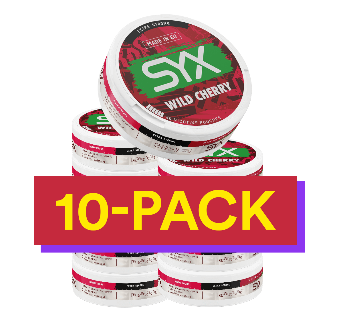10x SYX Wild Cherry Xtra Strong