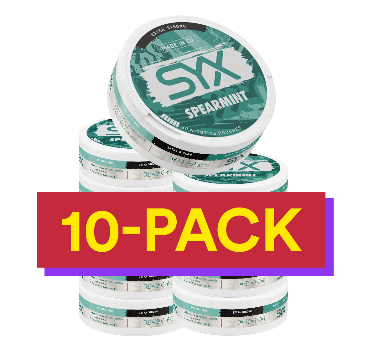 10x SYX Spearmint Xtra Strong